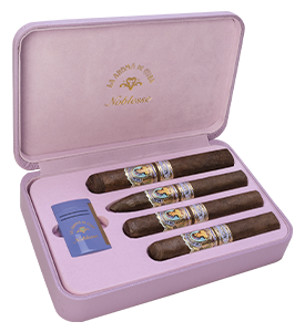La Aroma de Cuba Noblesse 4-Cigar + ST Dupont Lighter Gift Set